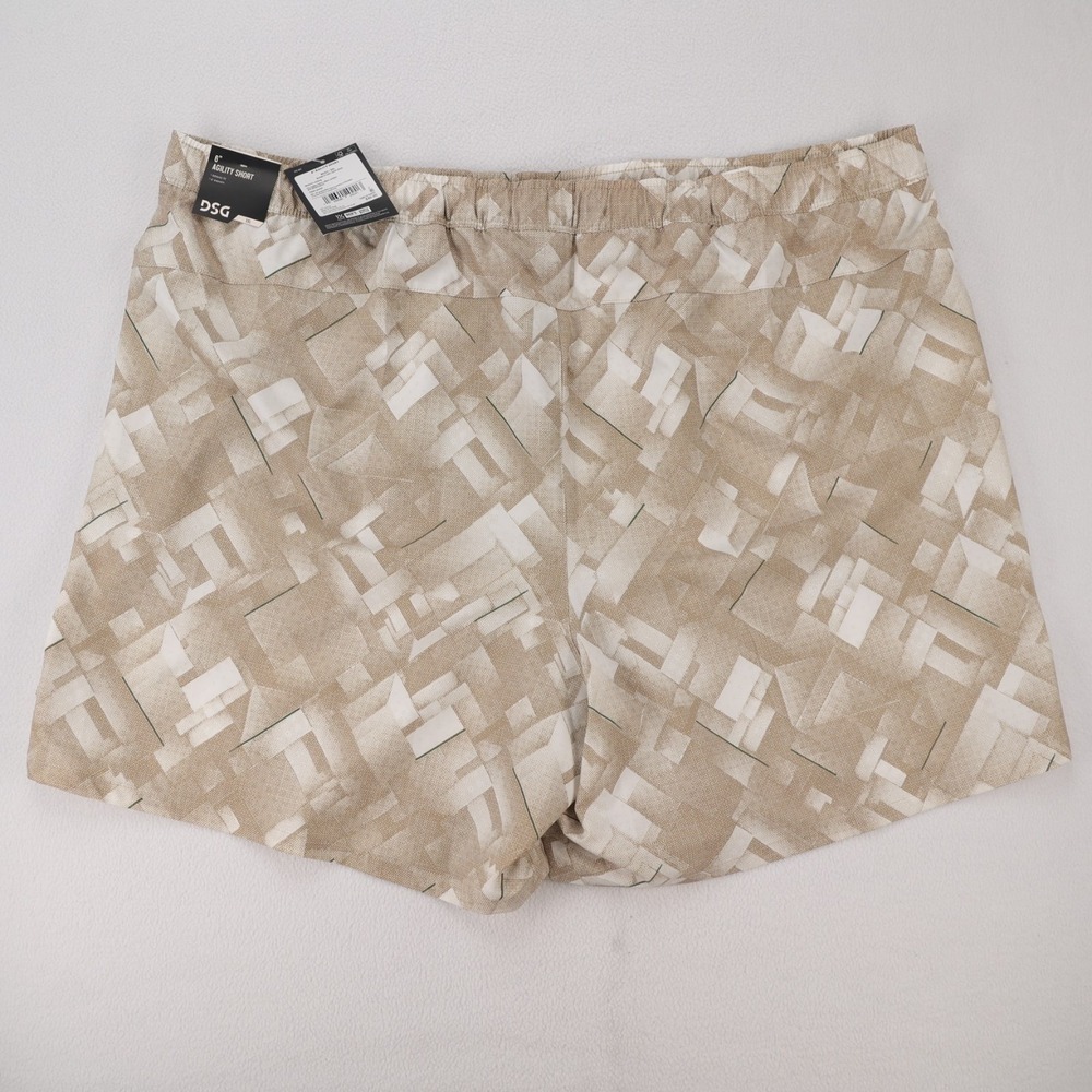 DSG 6" Agility Short Mens Training Moisture Wicking Warm Stone Grid Iron XXL NWT